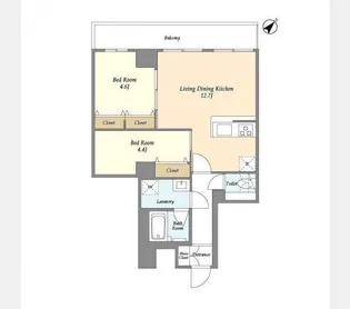 グランカーサ西葛西【3階】の間取り