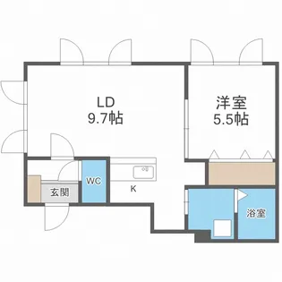 グランメール西町北A棟【1階】の間取り