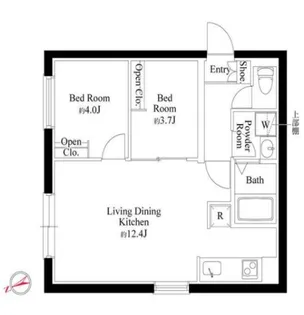 カーサピアッツァ西日暮里【1階】の間取り