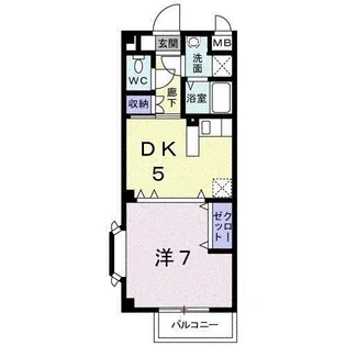 ブローテ羽山A【2階】の間取り