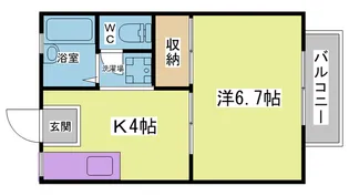 メゾンドゥフルール【1階】の間取り