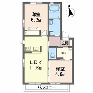 トロフィー クラウン【2階】の間取り