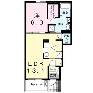 ル・レーヴ大里【1階】の間取り