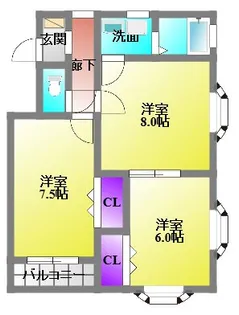 ビバリーハウス上島 A棟【1階】の間取り