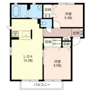 ファミールB【1階】の間取り