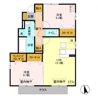 マーズウイング【1階】の間取り