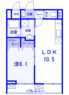 ウィルビレッジA【2階】の間取り