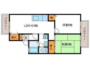 セジュ-ル桂幸A.B【1階】の間取り