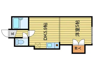 メゾンエクレ-レ中の島【8階】の間取り