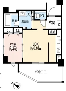 クリオ志村ラ・モード【4階】の間取り