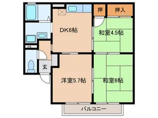 サングレース【2階】の間取り