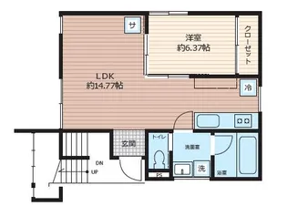 SCENE Meguro Sauna Residence【1階】の間取り