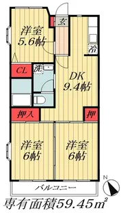 グレースビル【4階】の間取り