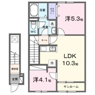 かのやIV【2階】の間取り