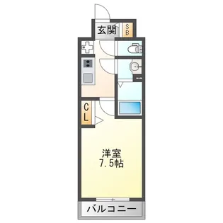 ワールドアイ大阪City Gate【4階】の間取り