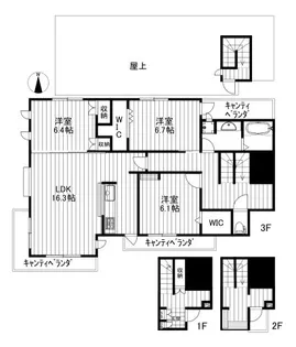 ヘーベルメゾン【3階】の間取り