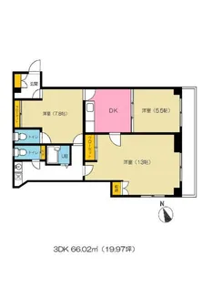 パークサイド南大井【2階】の間取り