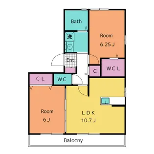 エスペランサH.S【2階】の間取り