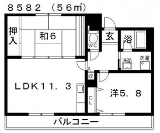 アルデール藤井寺【3階】の間取り