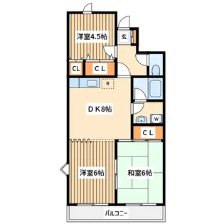 みすきゃんさすさがみ野【4階】の間取り