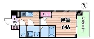 エスリード ザ・フォルテス大阪【14階】の間取り