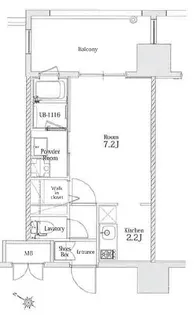 エンクレスト天神AVANT【8階】の間取り
