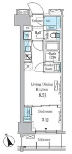 パークアクシス浅草レジデンス【5階】の間取り