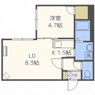 グラシアス大通【5階】の間取り