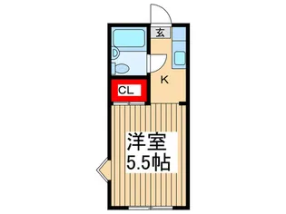 コーポ金子【1階】の間取り