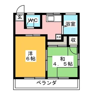 サンハウス松本C【2階】の間取り