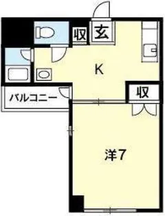 グリーンハイツ蔵本【5階】の間取り