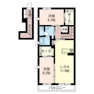 ルピナス I【2階】の間取り