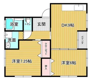 リポーズウィング大曲B棟【2階】の間取り