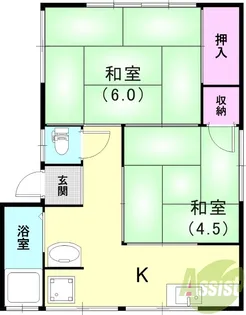 西本アパート【1階】の間取り