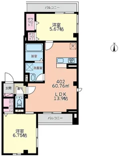 経堂マンション【4階】の間取り
