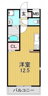 クラージュヴィーヴル【2階】の間取り