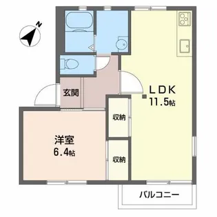 グローリー和泉【2階】の間取り