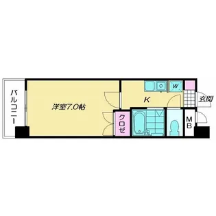 スライビング藤崎【7階】の間取り