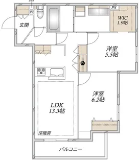 デルニエール【3階】の間取り
