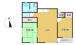 コーポ三島【2階】の間取り