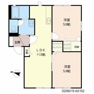 アネックス宮地【1階】の間取り