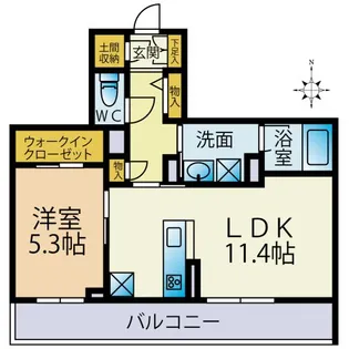 アイゾーン末広【1階】の間取り