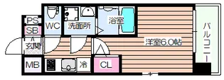 エスリード弁天町ポートヴィラ【6階】の間取り
