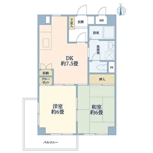 ル・ポール東白楽X【3階】の間取り