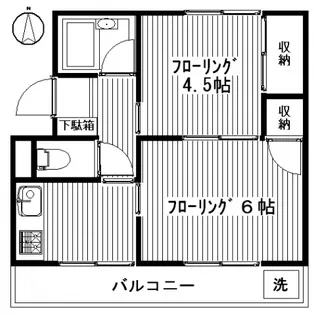 ハイツフレンド元島名【1階】の間取り