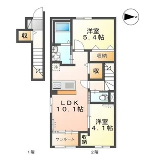 メイプルハウス藤ヶ丘I【2階】の間取り