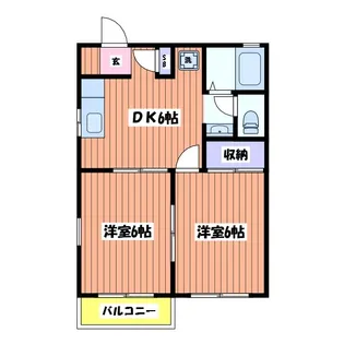 プルメリアガーデンD棟【1階】の間取り