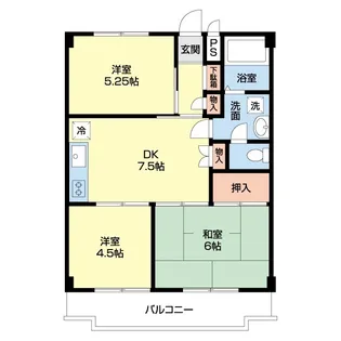 サンモール山本【2階】の間取り