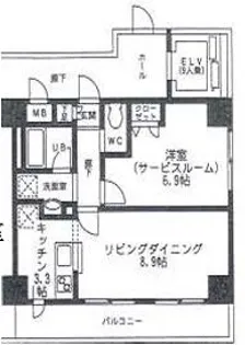 クエル田端【6階】の間取り