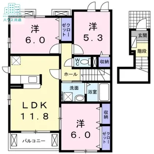 フローラ テラスK【2階】の間取り